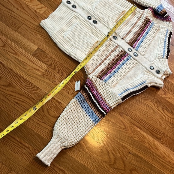 Anthropologie x Maeve High-Collar Mixed-Stitch Cardigan Sweater Size XS NWT - Picture 8 of 12